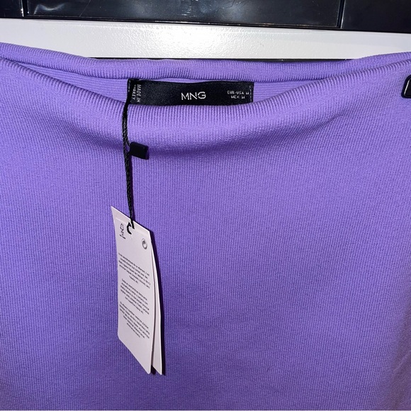 New Mango Purple knitted mini skirt - Picture 3 of 4